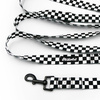 Hundeleine Checker Psiakrew, Breite 2,5 cm, Karabiner 6 cm schwarz