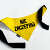 Bandana dla Psa - NIE ZACZEPIAJ - Psiakrew, personalizowana wiązana chusteczka, żółta apaszka