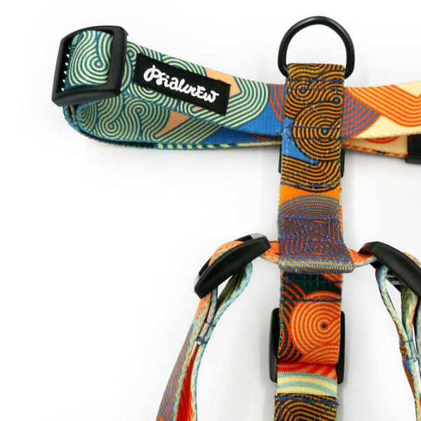 Harness for Dog, Model Geo Snake Guard Harness, black extras