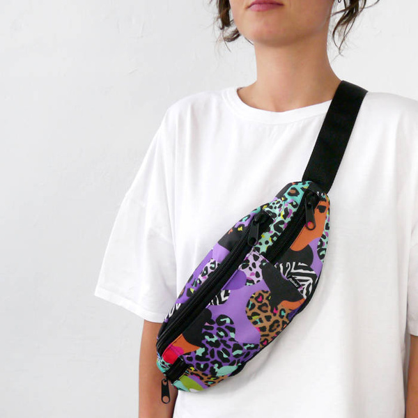 Fanny Pack Hip Bag, Bum Bag Psiakrew Crazy Leopard
