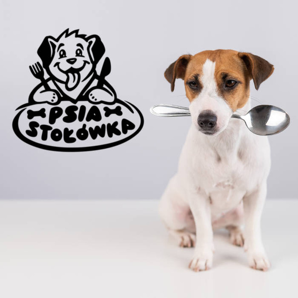 DOG CANTEEN Dekorativer Information Aufkleber Psiakrew