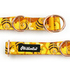 Half-choke collar Busy Bees, 2.5 cm wide, medium and big dogs, golden extras