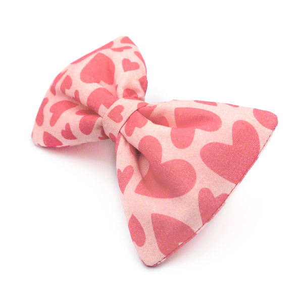 A pink bow tie with hearts for the Dog for Valentine's Day, Pink Love Psiakrew