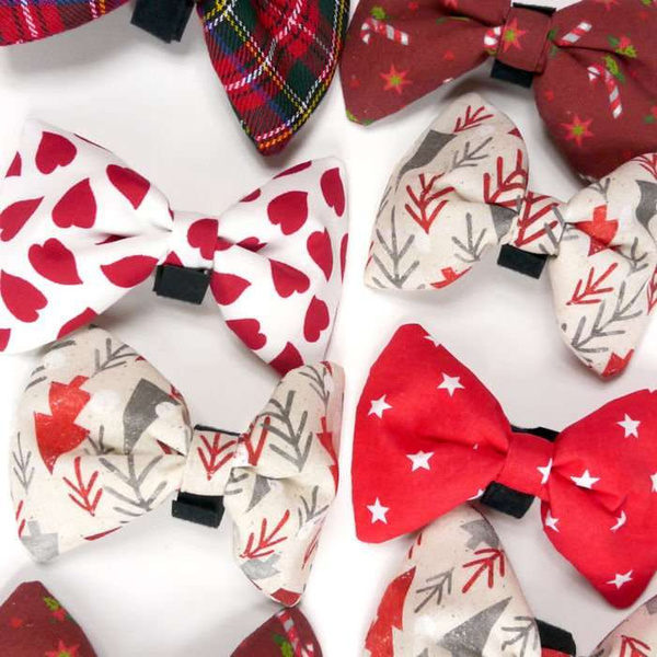 Dog Bow Tie Christmas tree, gift for dog, Pet Bow Tie, Bowtie, Collar Attachment