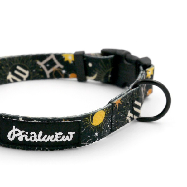 Dog Collar Psiakrew Zodiak, 2 cm 0.78" wide, for smaller dogs black extras
