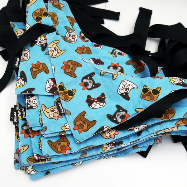 French Bulldog Psiakrew Bandana, gebundenes Taschentuch, Baumwollschal