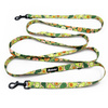 Long Dog Leash Guacamole Time Psiakrew width 2 cm (0.78"),  black snap hook 7 cm (3,15")