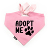 Dog Bandana Adopt Me Psiakrew, personalized tied handkerchief, pink bandana scarf