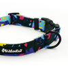 Dog Collar Psiakrew Terrazzo 2.5 cm, 1"  wide black extras