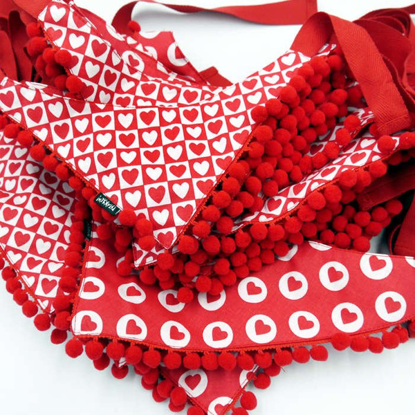 Dog Bandana I Love Psiakrew handkerchief style to tie around your pet’s neck