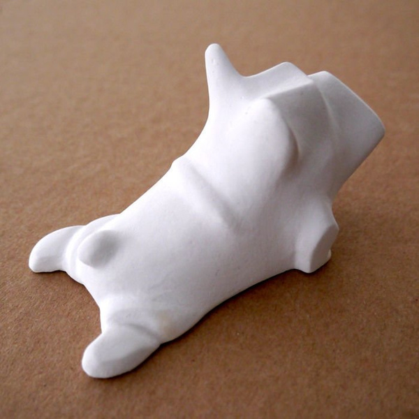 Sculpture French Bulldog White Yoga