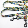 Long Dog Leash Jurassic Bark width 2 cm (0.78") wide, black snap hook 7 cm