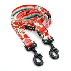 Dog Leash Fruit Jelly width 2.5 cm, 1"  wide, black snap hook 8cm