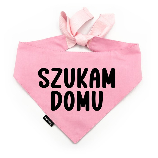 Dog Bandana Szukam Domu Psiakrew, personalized tied handkerchief, pink bandana scarf