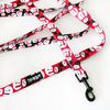 Dog Leash Snowman width 2 cm wide, black small snap hook 6 cm