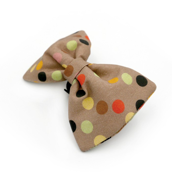 Psiakrew Dog Bow Tie Snail Polka Dots, elegant classic bow