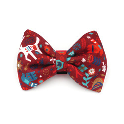 Dog Bow Tie Winter Folk Psiakrew, Pet Bow Tie, Bowtie, Collar Attachment