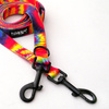 Długa Smycz Dla Psa Tie Dye Przepinana Regulowana szerokość 2 cm, czarny karabińczyk 7 cm