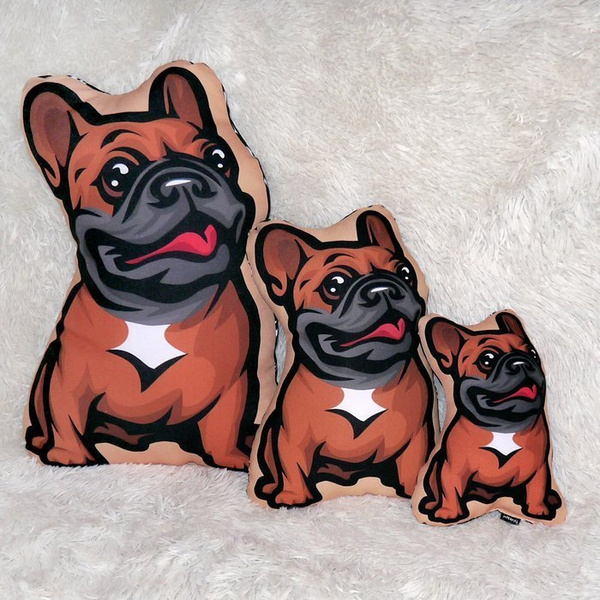 Decorative Dog Pillow Cushion French Bulldog brown cuddly mascot