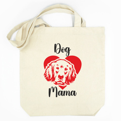 Personalized Cotton Tote Bag Psiakrew Golden Retriever Dog + Custom Text
