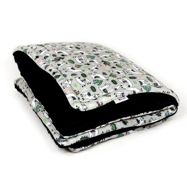 Premium Mat Plaid Blanket for the dog, Grey Lama Psiakrew Design 