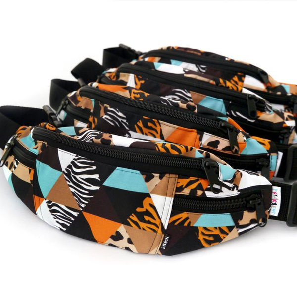 Fanny Pack Hip Bag, Bum Bag Psiakrew, animal pattern Wild Animals