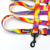 Smycz Dla Psa Przepinana Regulowana Tie Dye Psiakrew, szerokość 2,5 cm, karabińczyk 6cm czarny