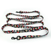 Dog Leash Pirates width 2.5 cm, 1"  wide, snap hook black 6cm