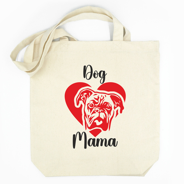 Personalisierte Baumwolltasche Psiakrew Boxer Hund + Wunschtext