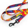 Dog Leash Tie Dye width 2 cm 0.78 ", black extras  
