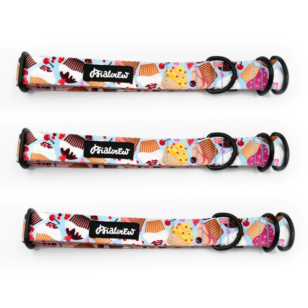 Obroża półzaciskowa Hot Sweetness Psiakrew szeroka 2,5 cm średni i duży pies czarne okucia