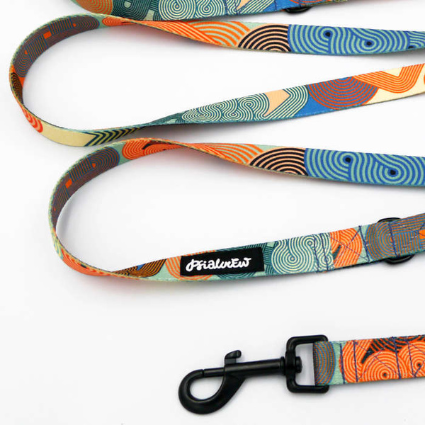 Long Dog Leash Geo Snake width 2 cm (0.78") wide, , black snap hook