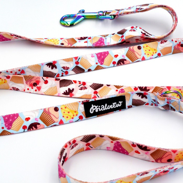 Dog Leash Hot Sweetness width 2 cm 0.78 ", holo snap hook 7 cm