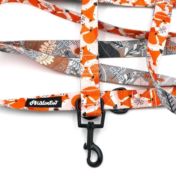 Hundeleine Foxy Lady Psiakrew, Breite 2,5 cm, Karabiner 6 cm schwarz