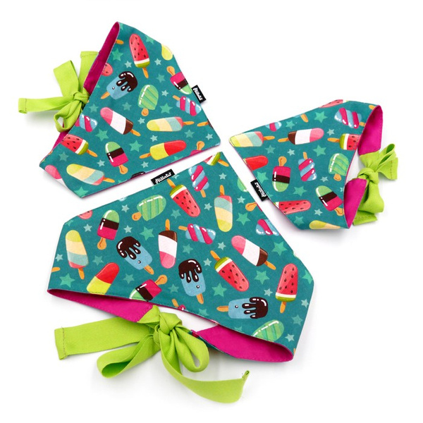 Dog Bandana Ice Ice Baby Psiakrew handkerchief style to tie around your pet’s neck