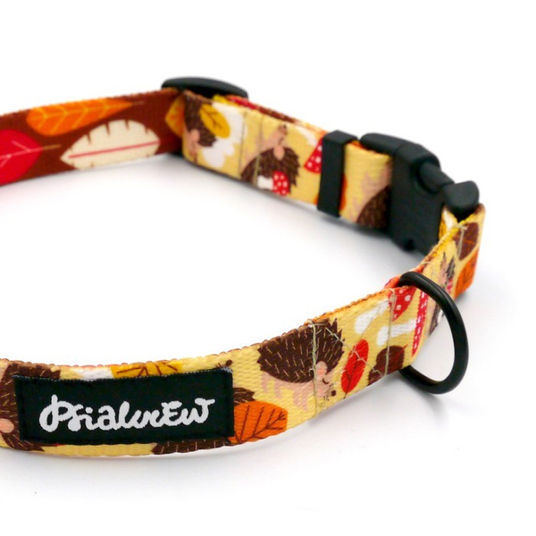 Dog Collar Psiakrew Träumer Igel, 2 cm 0.78" wide, for smaller dogs black extras