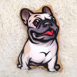 Decorative Dog Pillow Cushion French Bulldog white-beige cuddly mascot