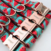 Dog Collar Psiakrew Watermelon, 2 cm 0.78" wide, for smaller dogs, pink gold clip