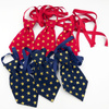 Red Christmas tie with gold stars for a dog Psiakrew