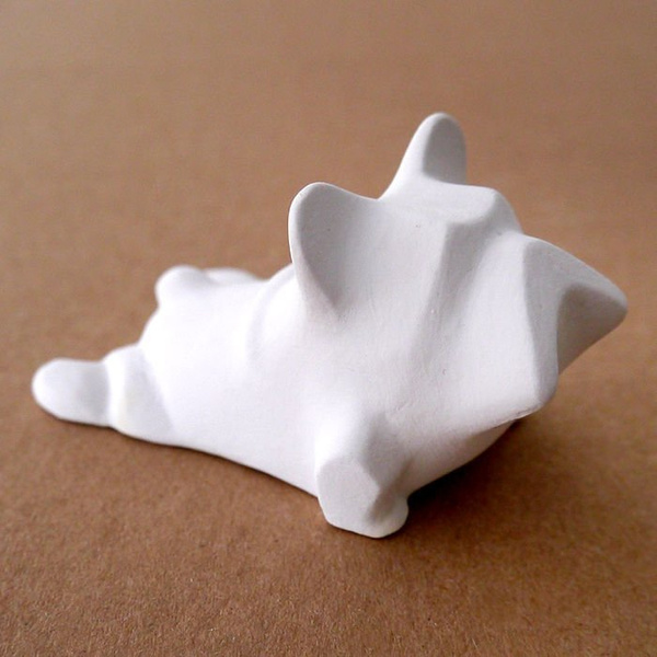 Sculpture French Bulldog White Yoga