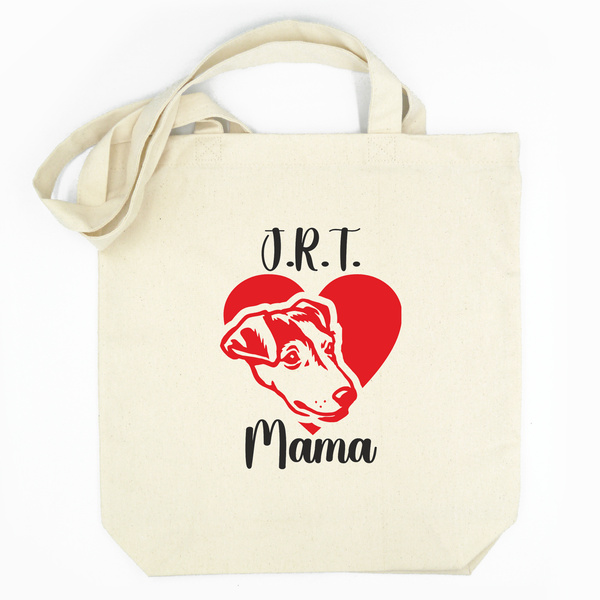 Personalized Cotton Tote Bag Psiakrew Jack Russell Terrier  Dog + Custom Text