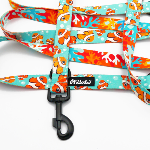 Dog Leash Blue Lagoon Psiakrew snap hook black 8cm