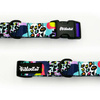 Dog Collar Psiakrew Crazy Leopard, 2 cm 0.78"  wide, for smaller dogs black extras