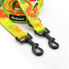 Long Adjustable Dog Leash Lemonade Psiakrew, width 2.5 cm, black snap hook 6 cm