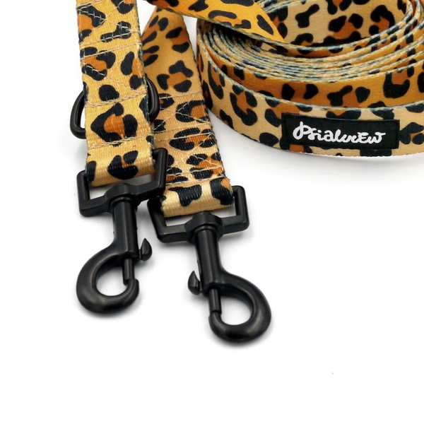 Dog Leash Tarzan width 2.5 cm, 1" wide, snap hook black 6cm