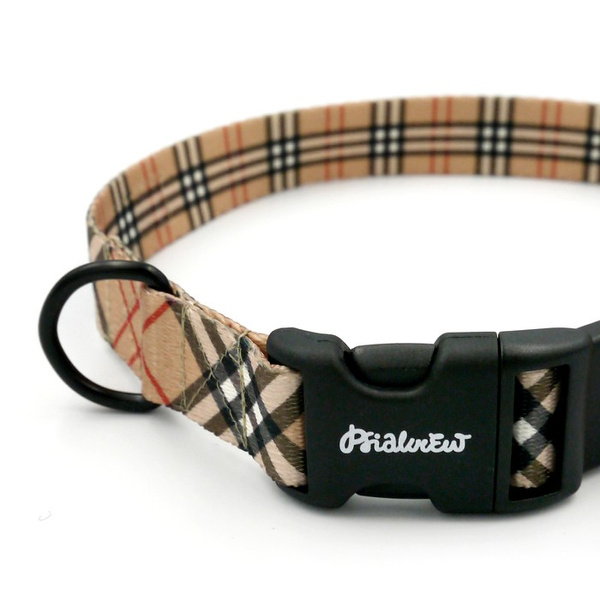 Dog Collar Dogberry Psiakrew 2.5 cm 1" wide, black fittings
