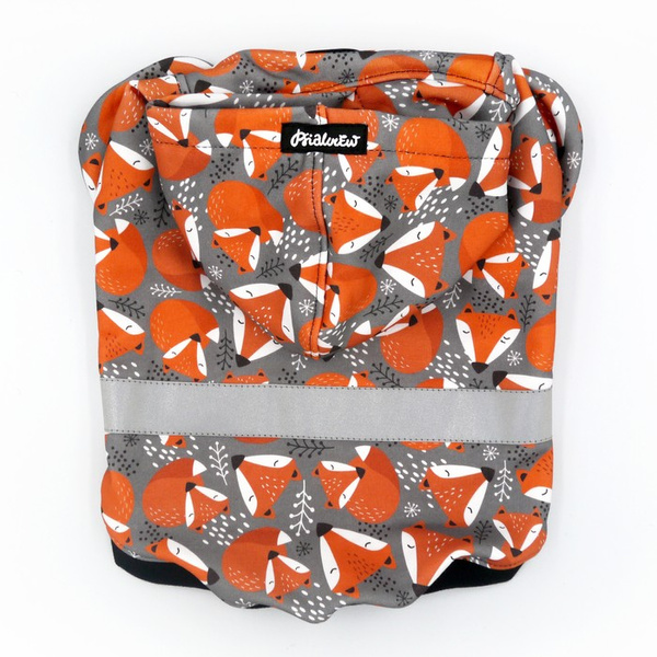 Dog Hoodie Foxy Lady Psiakrew, reflective inserts, foxy print
