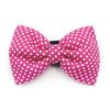 Pink Dog Bow Tie with white polka dots, elegant classic Psiakrew bow