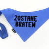 Blau personalisiertes Hundehalstuch, Ihre Logo-Grafik, gebundenes Taschentuch, Schal Psiakrew