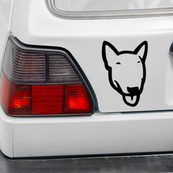 Bull Terrier Psiakrew dog car sticker for light car bodies